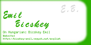 emil bicskey business card